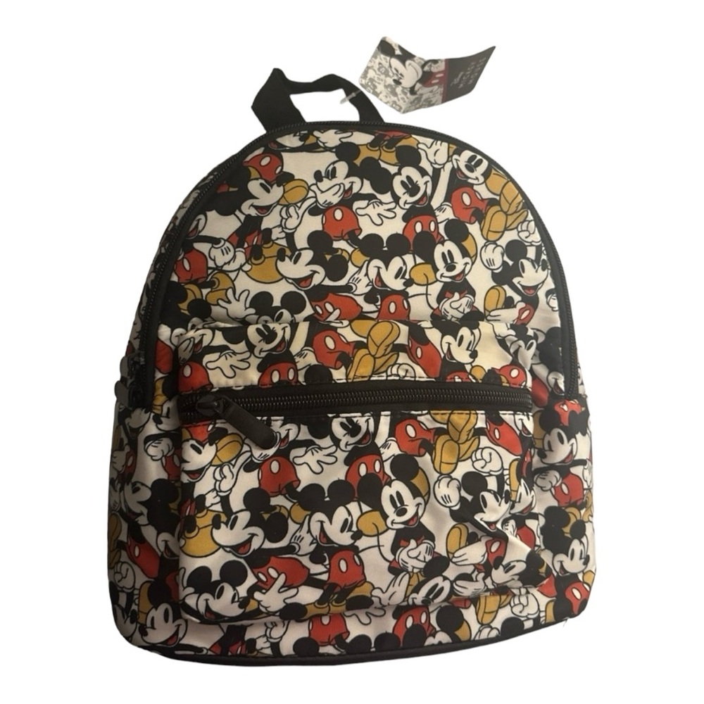 Disney Mickey Mouse Backpack‎ All Over Print Mini Travel Bag NWT